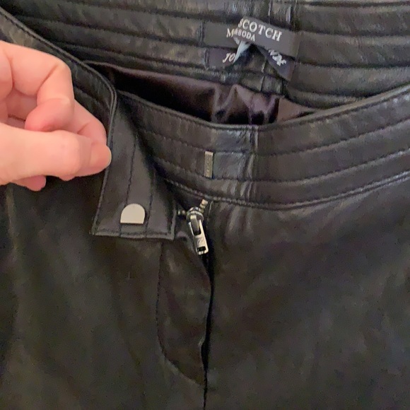 Genuine Leather SCOTCH & SODA Jolie Vagabonde Leather Pants - Small/1 - Like New - Picture 8 of 11